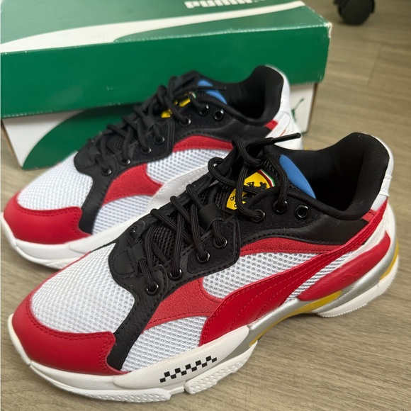 Puma Sf Cell Epsilon Ferrari Athletic Shoes, Size 4.5, Red and White. - Picture 1 of 9
